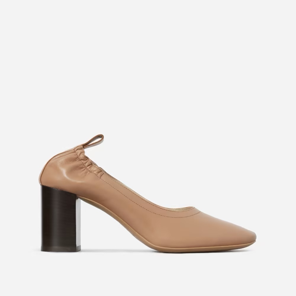 Everlane The Day High Heel‎ Tan Leather Size 6